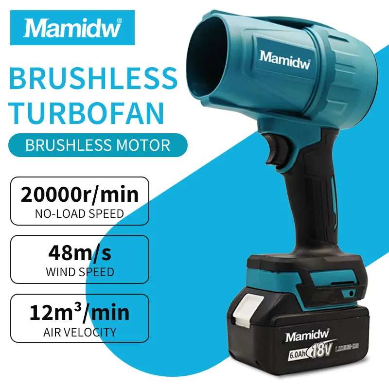 

20000 об/мин жестокий вентилятор турбореактивный вентилятор воздушная тряпка скорость ветра турбо 18 В электрический с подсветкой инструмент для очистки автомобиля для батареи Makita