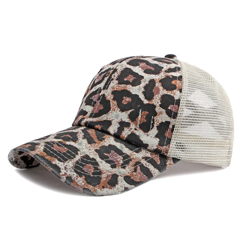 Customized Printed Logo Spring and Summer Breathable Mesh Baseball Caps Men's and Women's Perforated Ponytail Duck Tongue Hats view 5