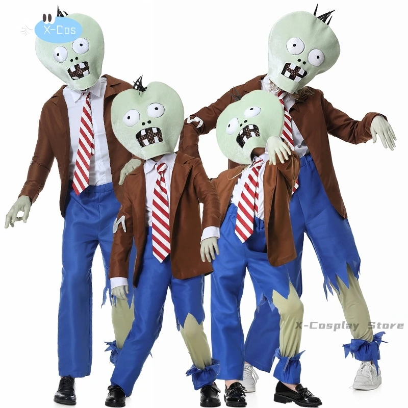 Adult Halloween Funny Cosplay Game Zombies Novelty Jumpsuit Mask Outfit Clothes Festival Carnival Dress Up Party Stage Show