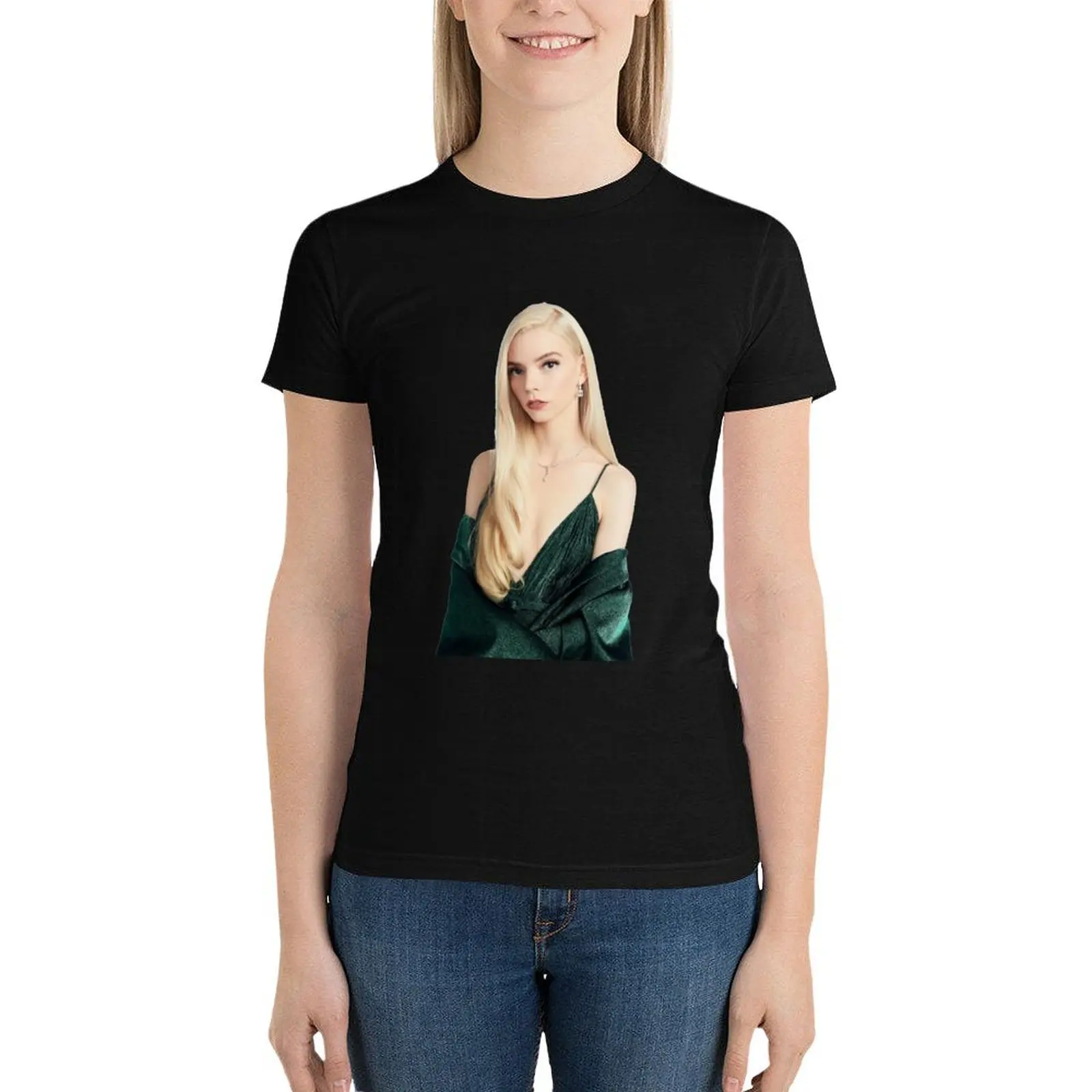 Anya Taylor-Joy T-Shirt summer clothes Female clothing summer tops Womens clothing