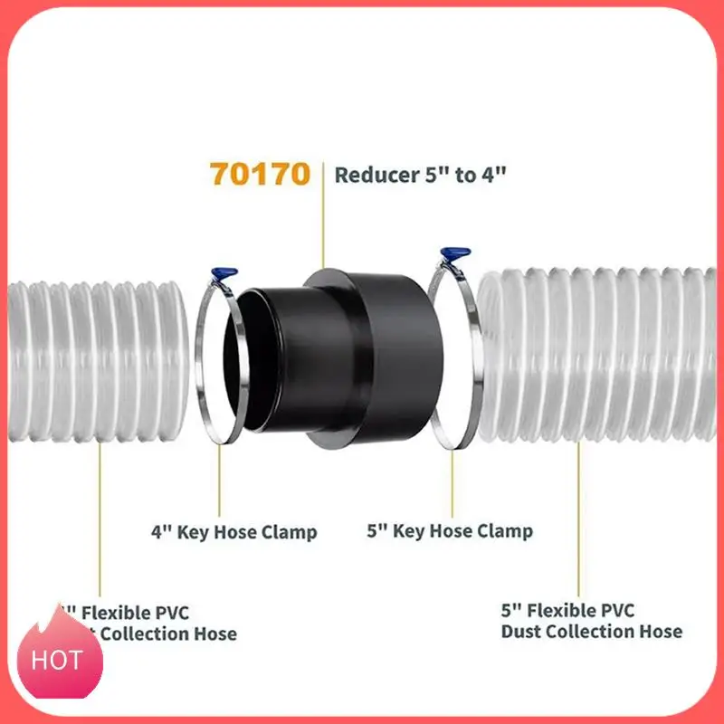 HOT-70170 5Inch To 4Inch Reducer Dust Collection Fitting,5 To 4 Inches Duct Reducer,Dust Collector Systems