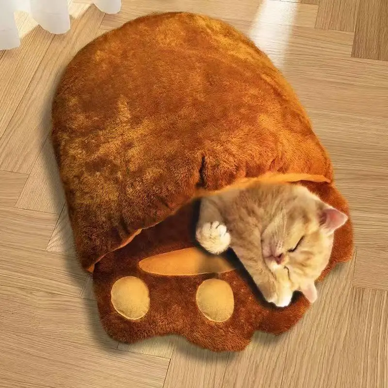 Casa semi-cerrada cálida para invierno, nido lavable gatos y perros - imagen 4