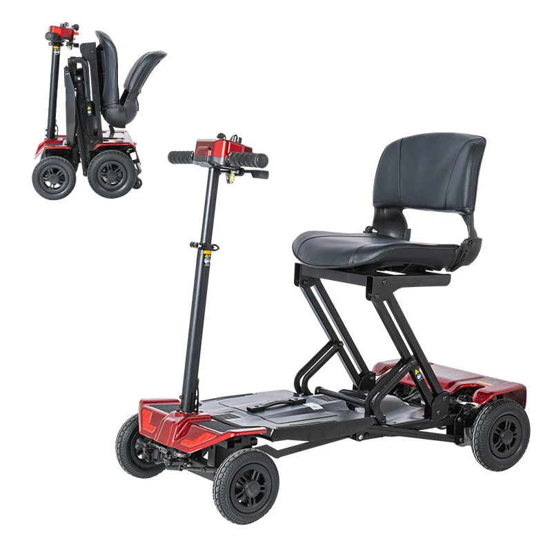 

Factory Directly Supply 4 Wheels Travel Light Auto Folding and Unfolding Electric Mobility Scooter with Remote Control for Adult