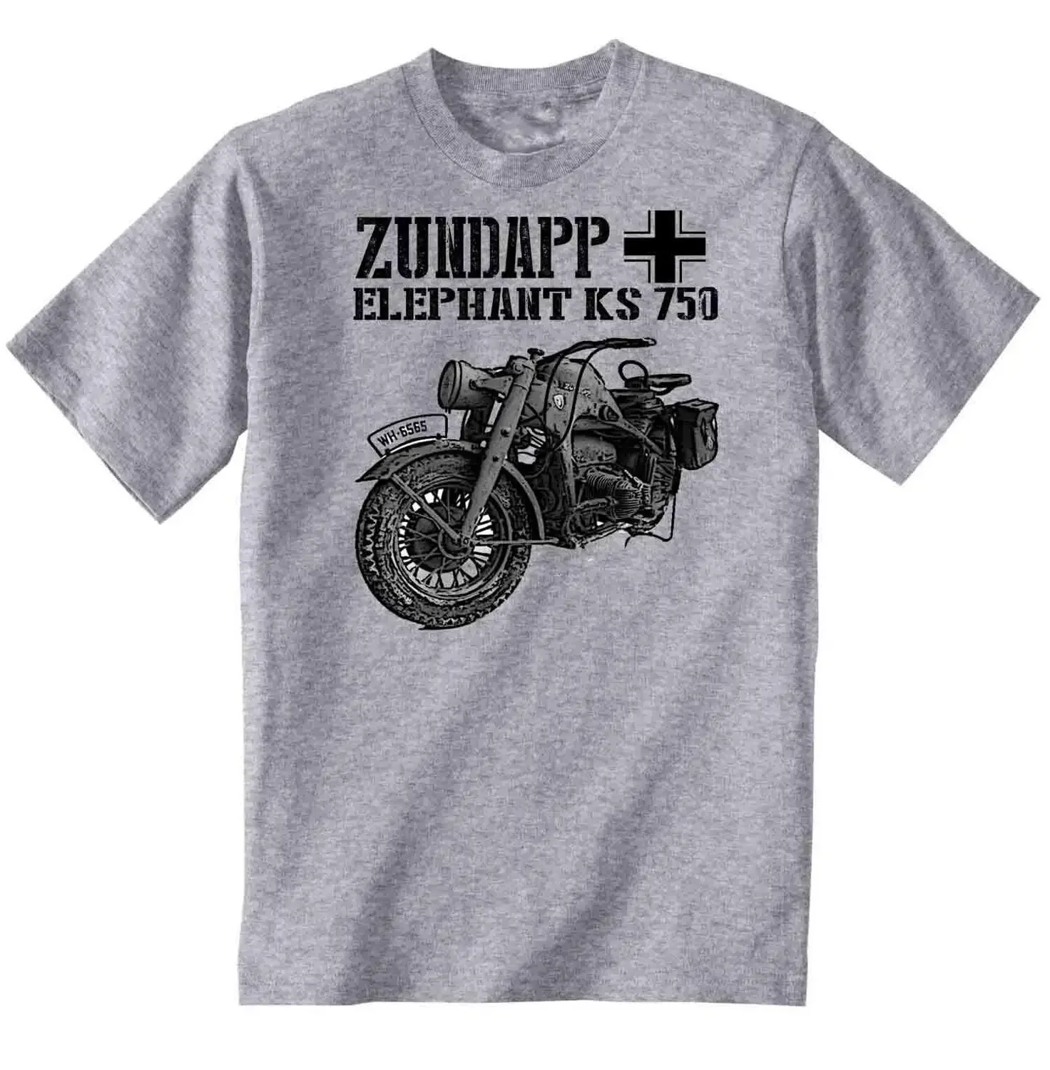 

WWII German Classic Vintage KS-750 Motorcycle T-Shirt 100% Cotton O-Neck Short Sleeve Casual Mens T-shirt Size S-3XL