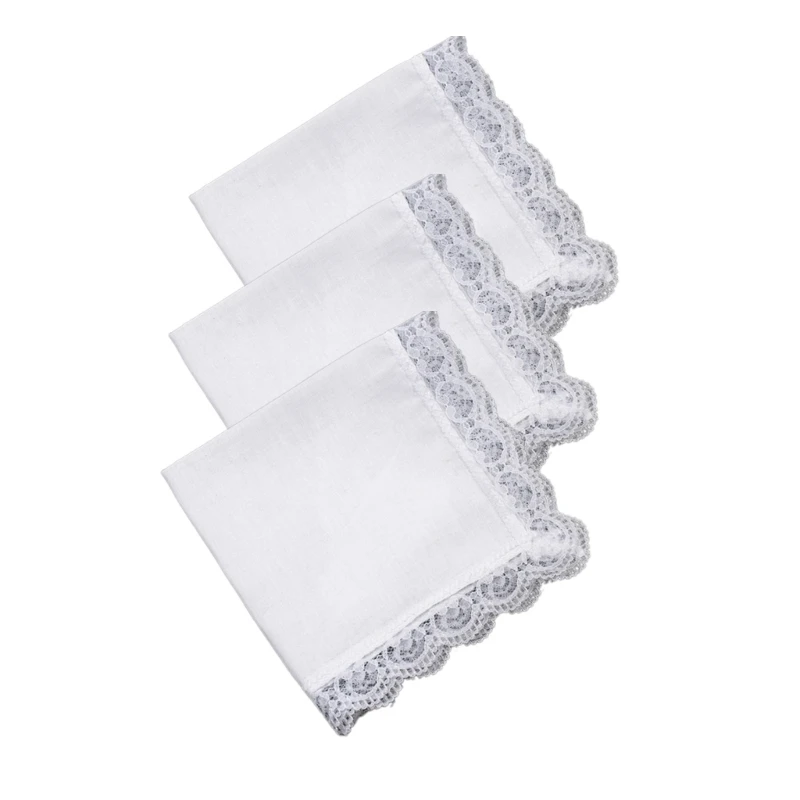 

Pocket Handkerchief for Wedding Party Lace Hankies for Bride Grooms DXAA