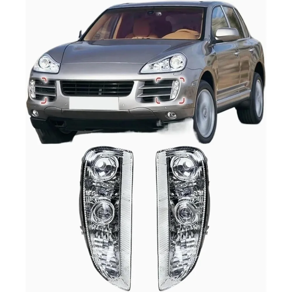 

Автомобильный передний бампер DRL дальнего света для Porsche Cayenne 2007 2008 2009 2010, автоматические дневные ходовые огни без лампочек