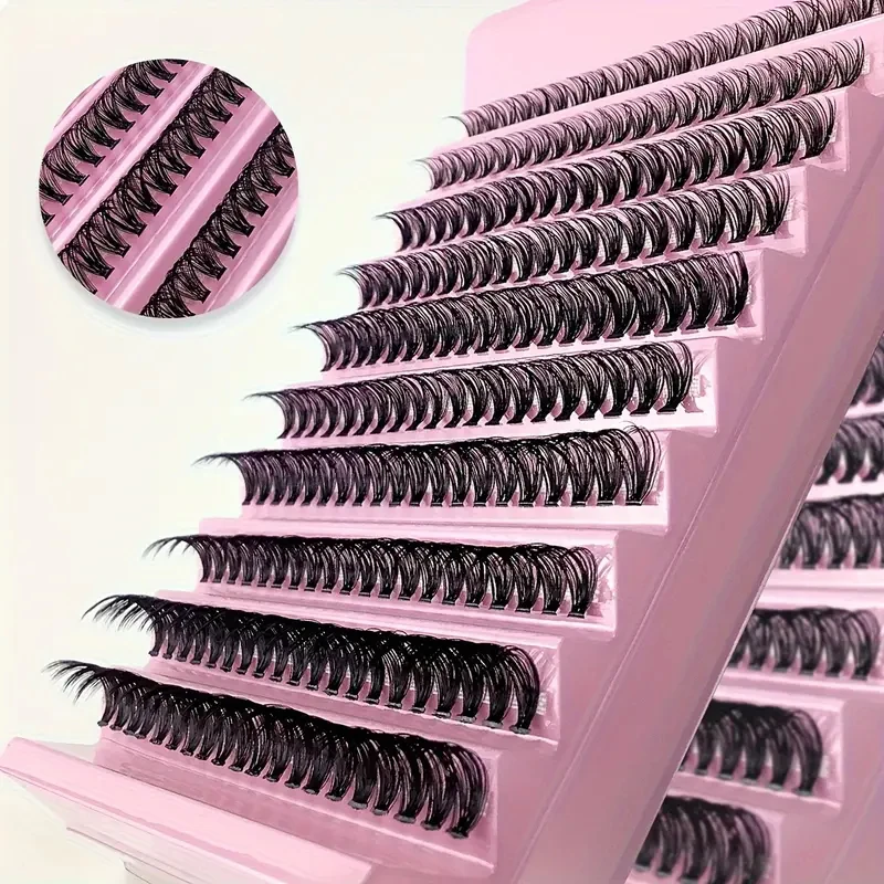 200 Cluster 40P Braune Wimpern, 8-16mm, Natürliches Braun Make-up DIY Wimpernverlängerungen, Geeignet für tägliche Zusammenkünfte – Detail 9