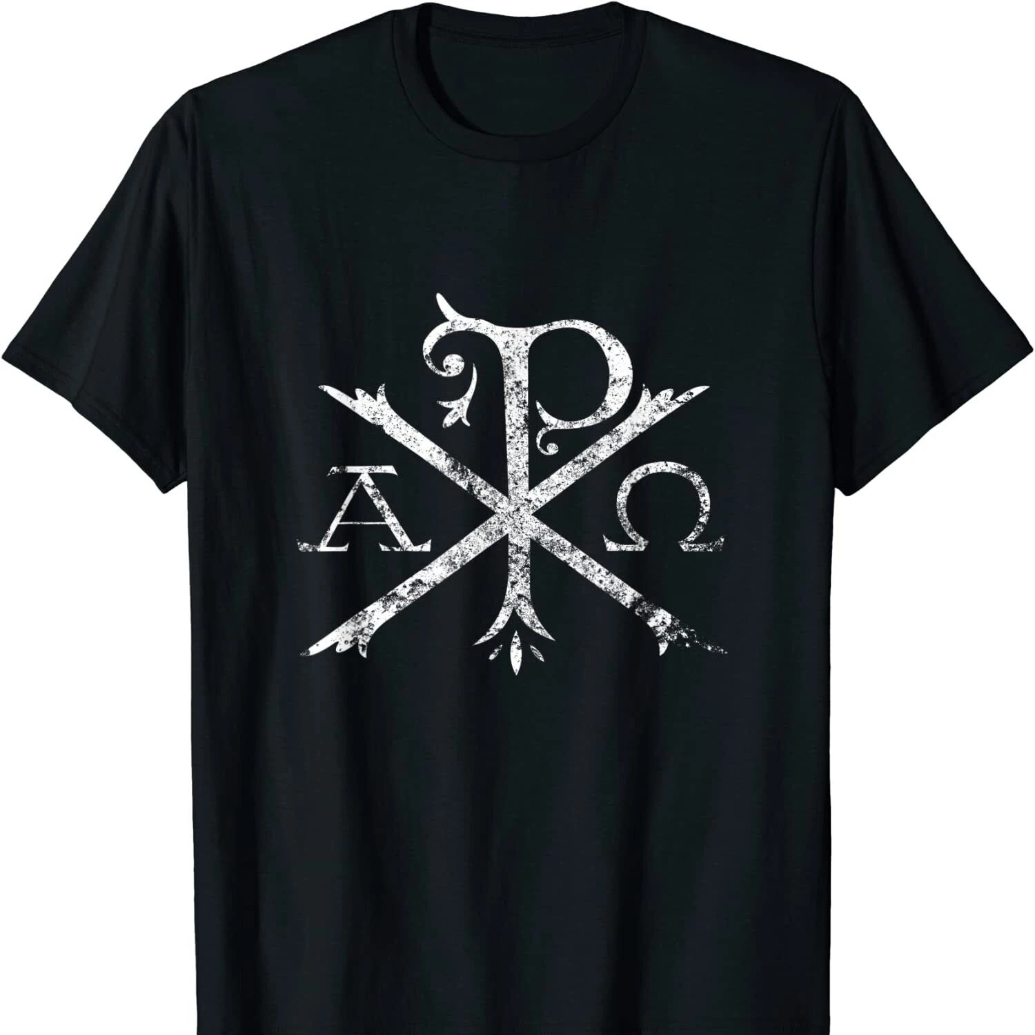 

Christian Chi Rho Labarum Christogram Cross Faith Gift T Shirt New 100% Cotton Short Sleeve O-Neck T-shirt Casual Mens Top