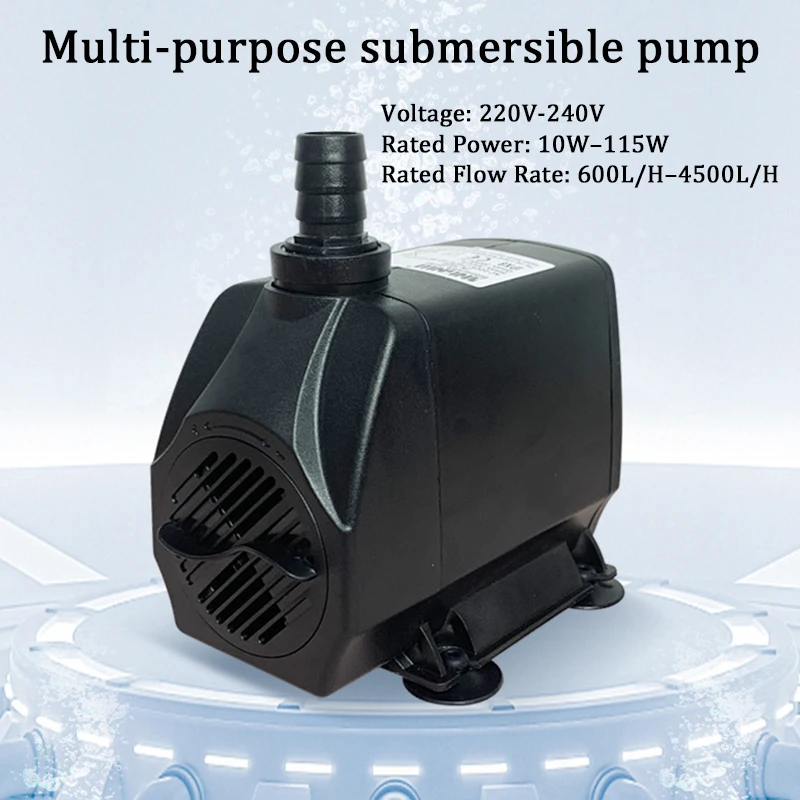 

AC220V 10w-115w 600L/H-4500L/H бесшумный насос для аквариума ЕС бесщеточный двигатель бассейн циркуляционный погружной насос для садового фонтана