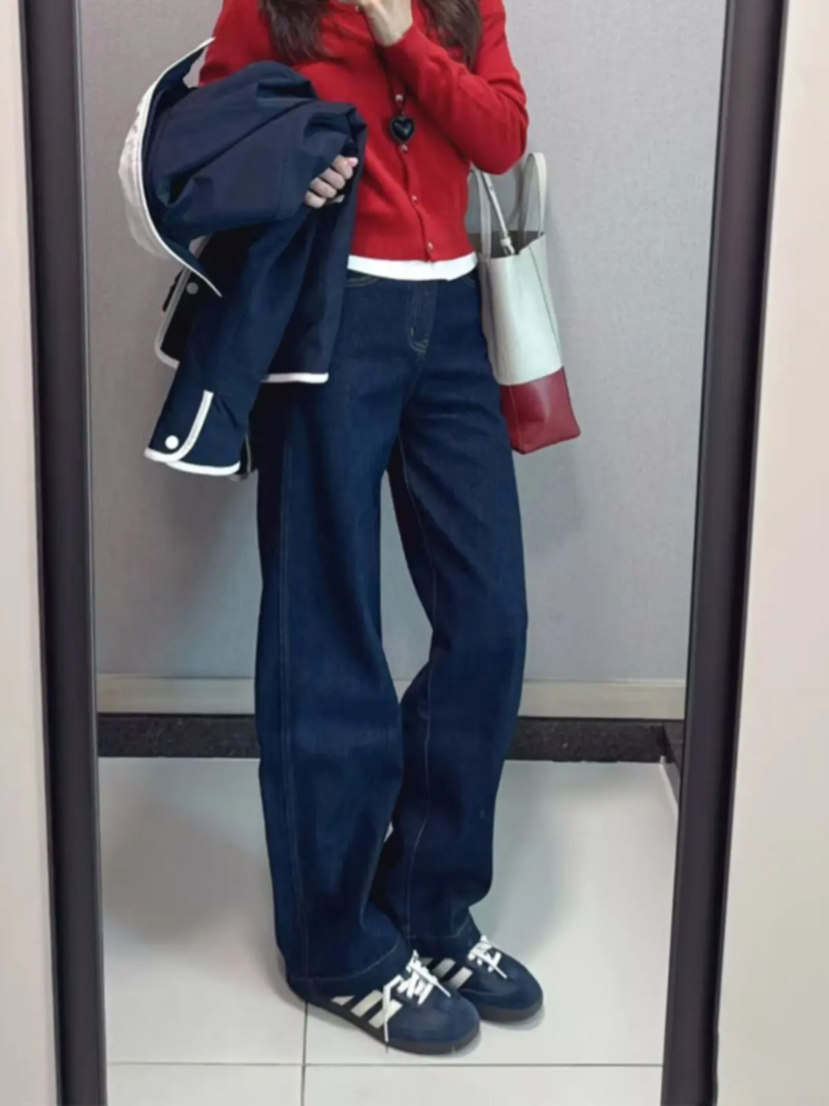 

Deep Blue High Waist Straight Leg Jeans Women's plus Size Loose Drapey Leg Lengthening Floor-Length Pants Casual Sle