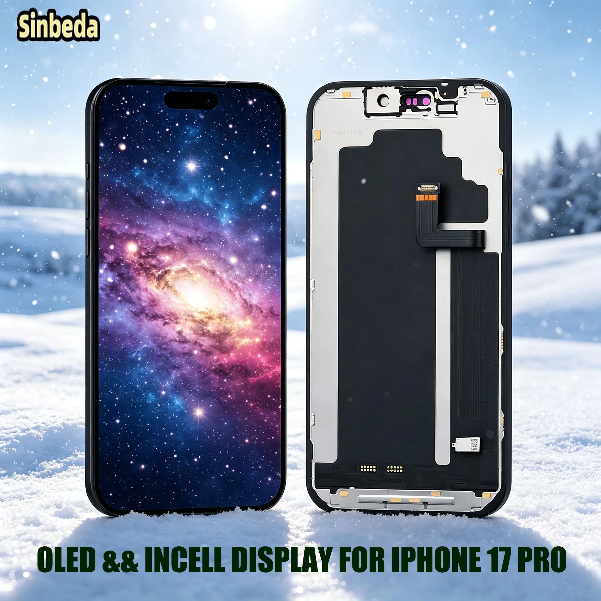 100% Tested Zero Dead Pixel Screen For IPhone 17pro LCD Display Oled Incell Replacement With 3D Touch A3256 A3522 A3523