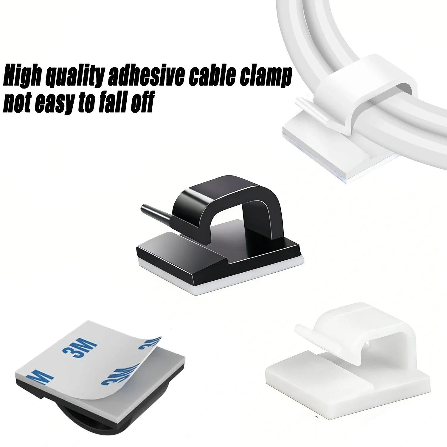 10 piece upgraded wall clamp, PCS cable organizer clamp, winding bracket protector, USB cable management hook, office desk clamp