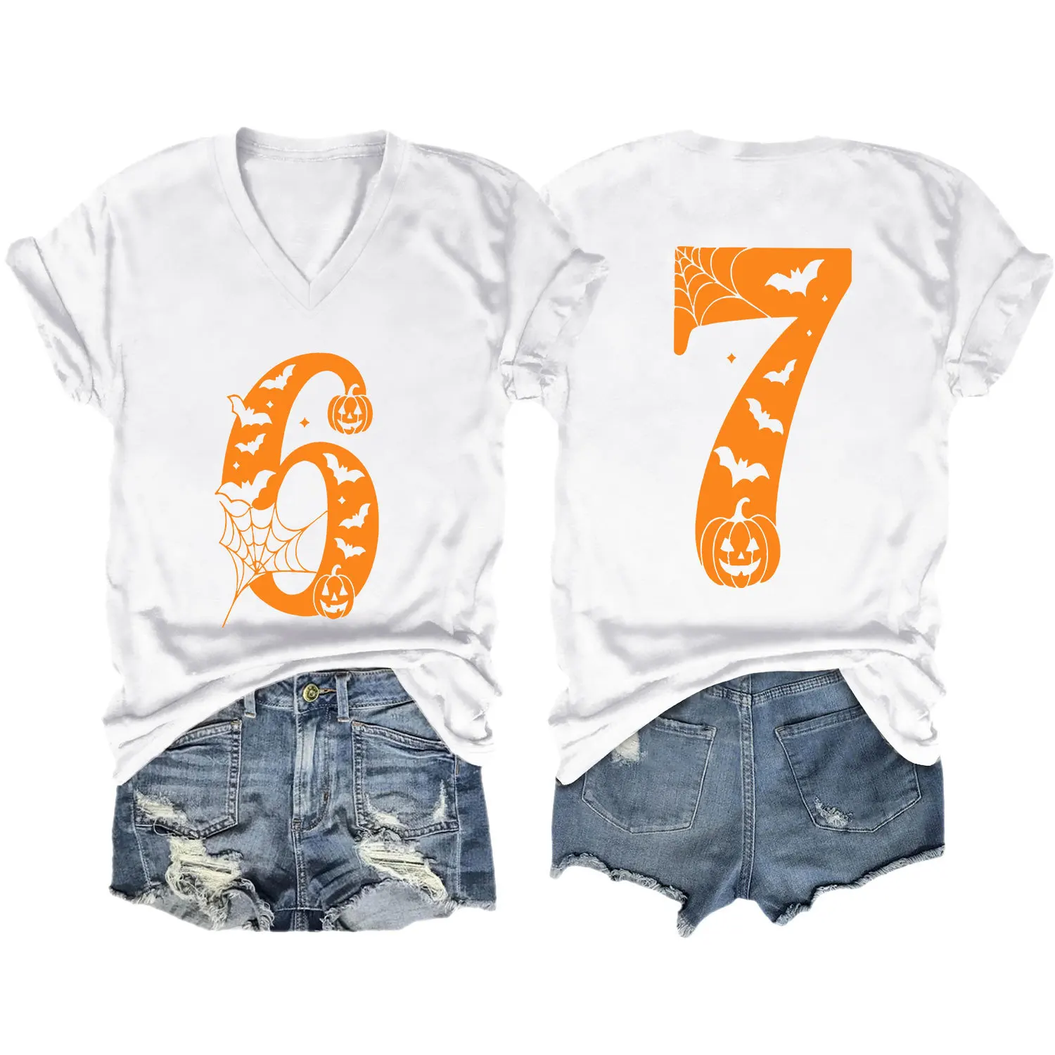 

Женская футболка с V-образным вырезом и принтом, в дизайнерском стиле, с короткими рукавами, повседневная, свободного кроя, подходит для лета.