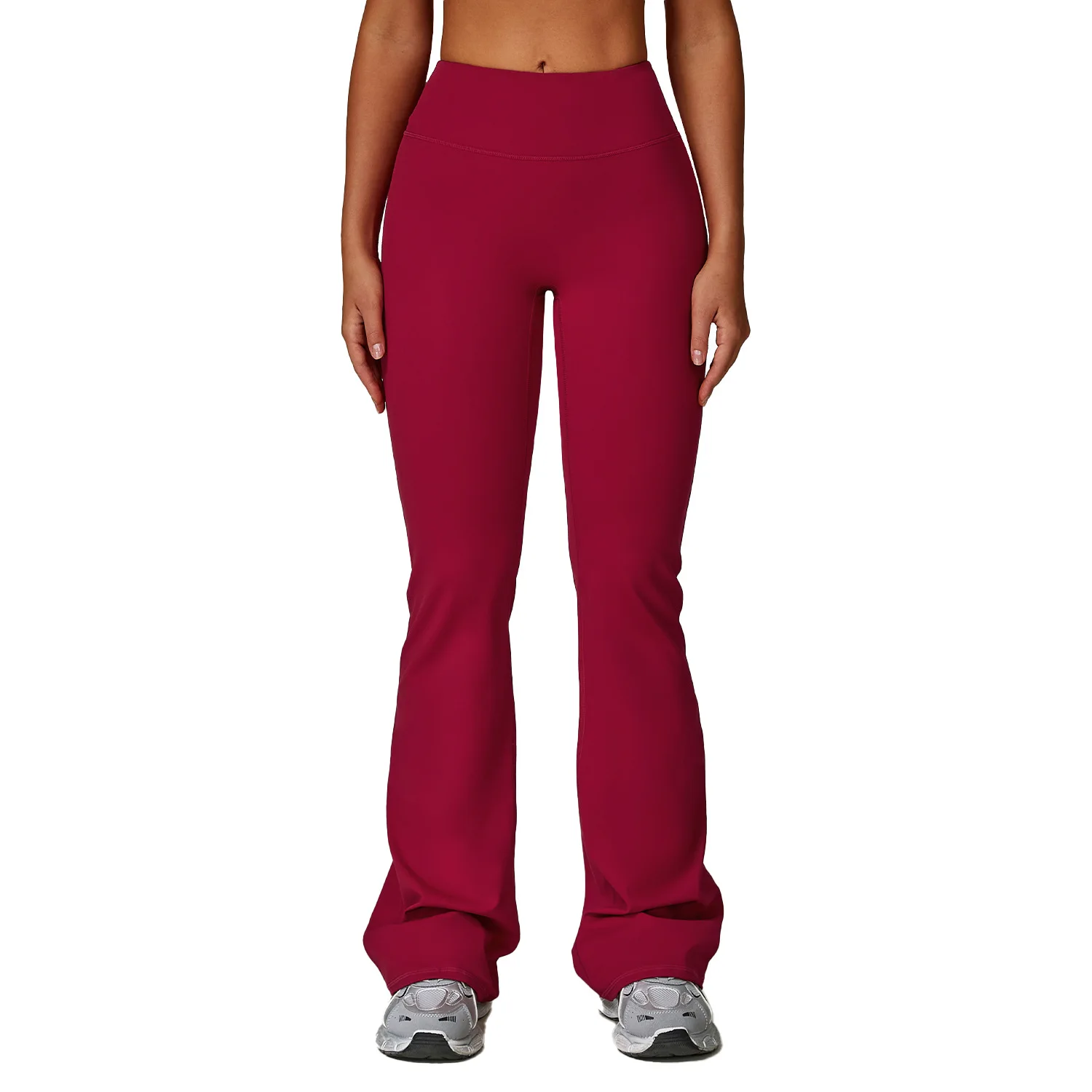 High Waist Wide Leg Yoga Pants Women Butt Lift Workout Trousers Flare Leggings Tummy Control Gym Fitness Straight Leg Bottoms
