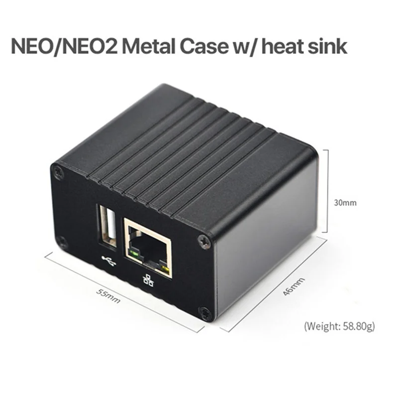 For NanoPi NEO Development Board+Heat Sink+Metal Case Kit Allwinner H3 Quad Core 512MB RAM Openwrt/LEDE Complete Machine F