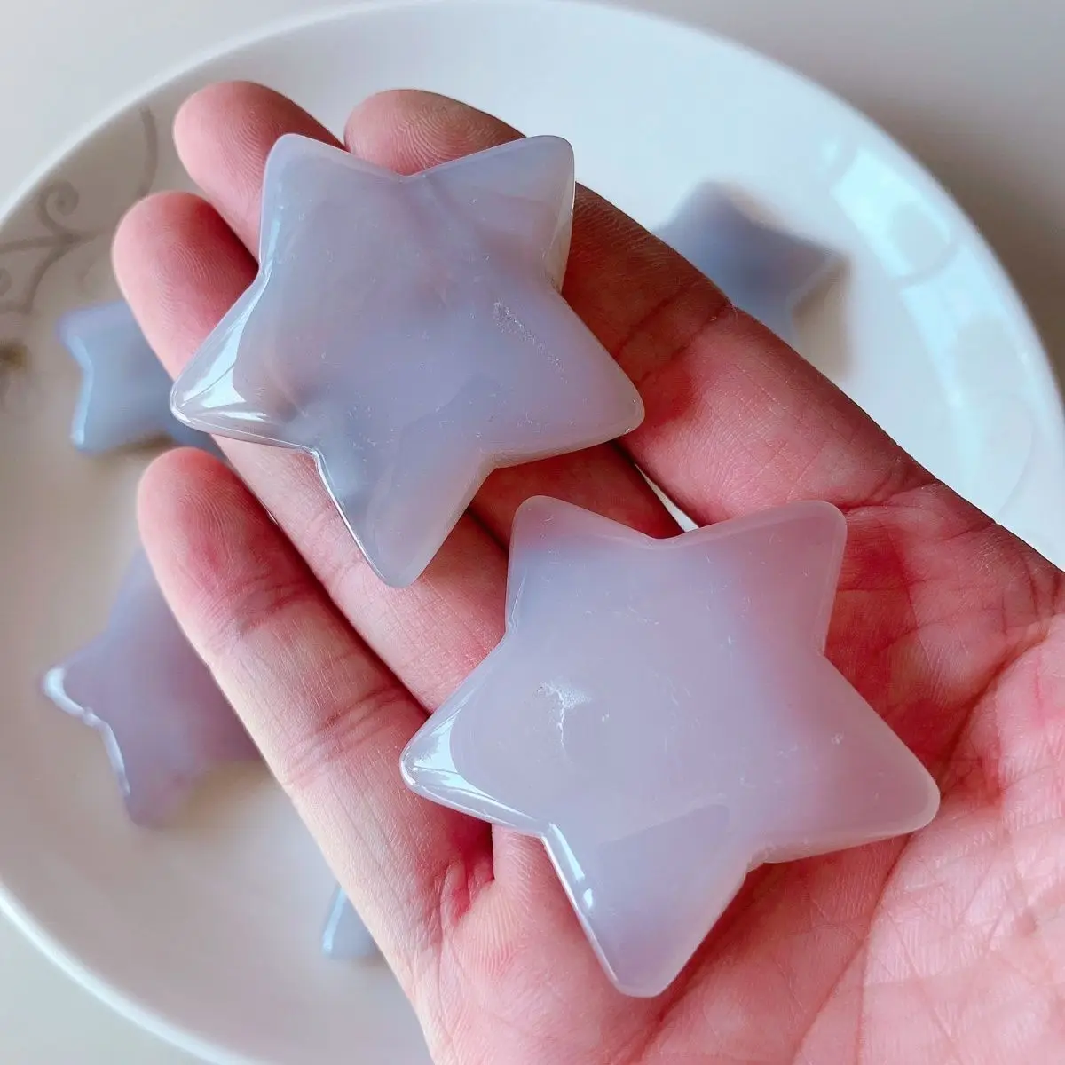 natural crystal druzy agate star folk crafts hand carved reiki stone for home decoration 1pc
