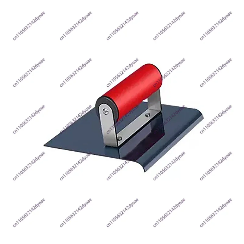 Concrete Edger Blue Steel Curved Ends Arc Corner Trowel with Rubber Handle