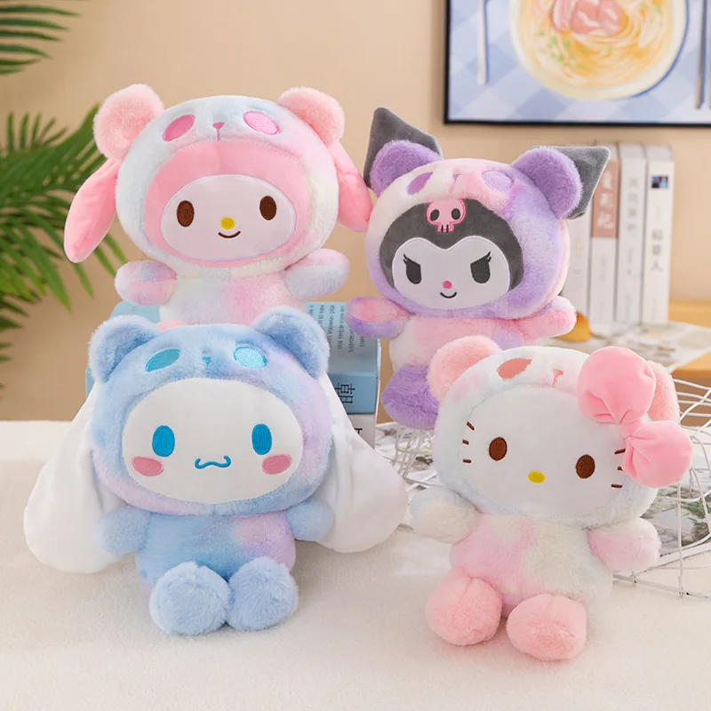 

25CM Sanrio Kawali Kuromi Hello Kitty My Melody Cinnamoroll Pillow Plush Doll Kid Anime Cartoon Stuffed Toys Birthday Gift