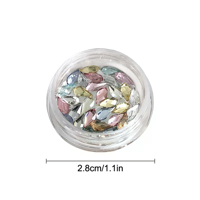 30 Pcs/box Irregular-shaped Drill Nail Art Rhinestones 3D Crystal Nail Stones Gems Pearl DIY Manicure Decorations Accessories