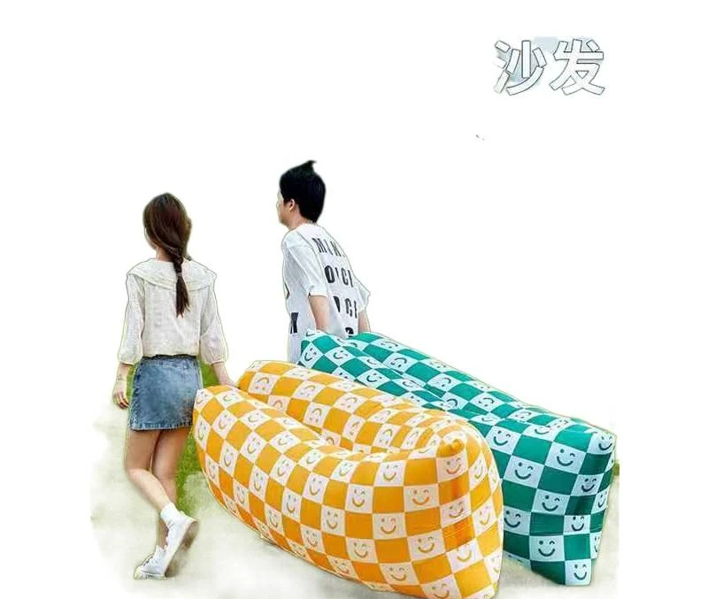 

Outdoor camping portable lazy water beach grass park air bed sand sleeping bag music festival inflatable sofa
