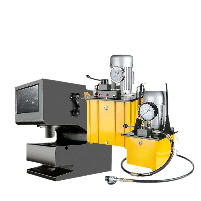

CH-200 hydraulic punching machine iron plate angle steel channel punching electric double circuit punching machine bus processin