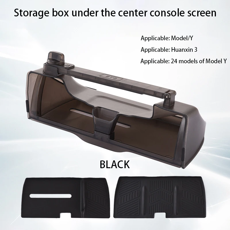 

1 piece suitable for Tesla Model 3/Y center console storage box, hidden storage box in the center under the screen car organizer