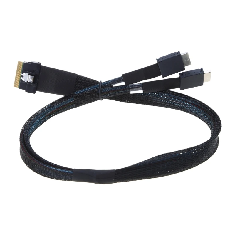 

Slimsas SFF-8654 8x до Oculink SFF-8611 4x 4ix2 Кабель 16-24 Гбит / с эффективная передача сигнала.