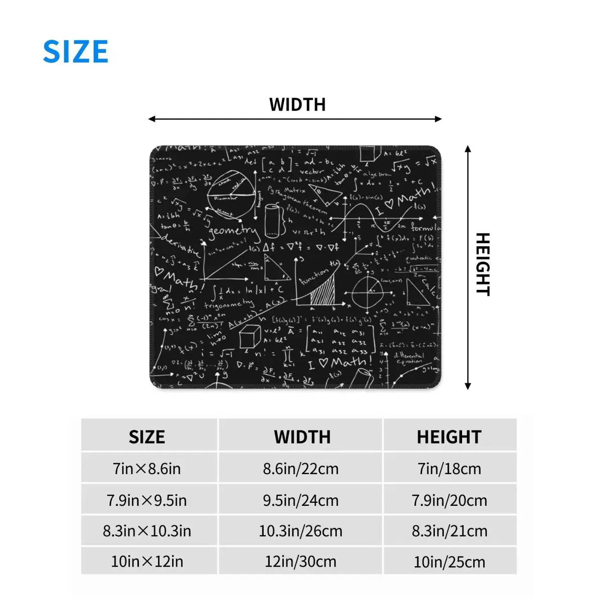 دروس الرياضيات لوحة الماوس لوحة المفاتيح الكمبيوتر الماوس حصيرة ألعاب الكمبيوتر المحمول حصيرة مكتب الملحقات الجدول الحصير