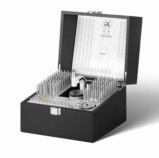 Set Alat Perbaikan Arloji TLF 130 pcs, Presisi, Baja Anti Karat, untuk Pembongkaran dan Perakitan Roda Keseimbangan Mesin