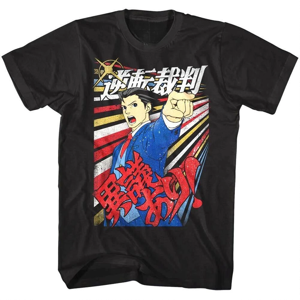 T-shirt pour homme Y2k Reverse Referee Ace Attorney, T-shirt masculin avec personnage de jeu Cheng Butang Longyi