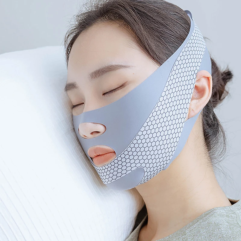 Opaska do liftingu twarzy, modelowanie twarzy w kształcie litery V, opaska wyszczuplająca i relaksująca, masaż redukujący podwójny podbródek