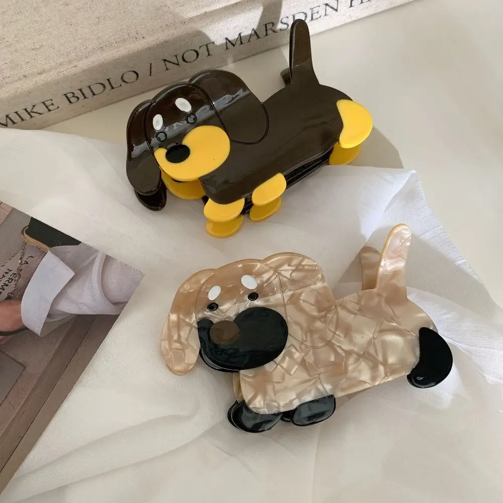 Personalized Acetic Acid Acetate Sausage Dog Hair Claw Big Hair Claw Cartoon Animal Hair Clip Pet Korean Style Shark Clip Girl