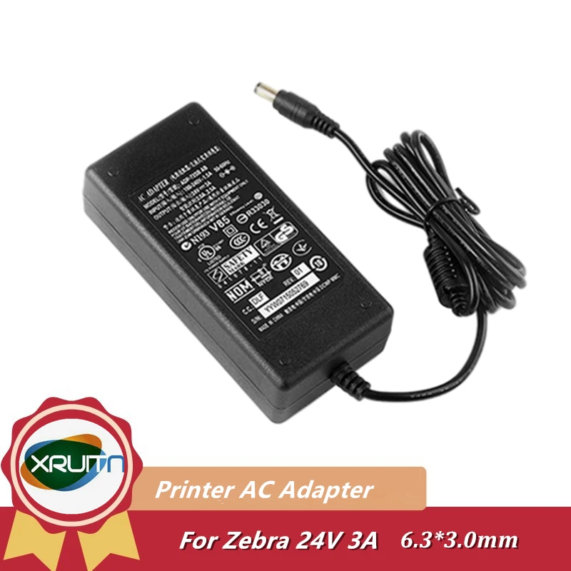 Nuevo adaptador de CA CC de 24V 3A 2.5A para impresora Zebra GX420 GT800 GT820 GX430T EZ1105 cargador FSP060-RPBC P1028888-006 SAWA-31-25024