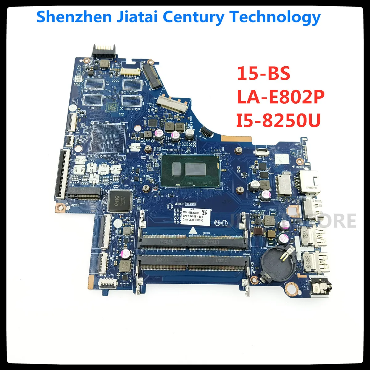 

934908-601 934908-501 934908-001 DKL50 LA-E802P For HP 15-BS Laptop Motherboard With SR3LA i5-8250U CPU 100% Tested Fast Ship