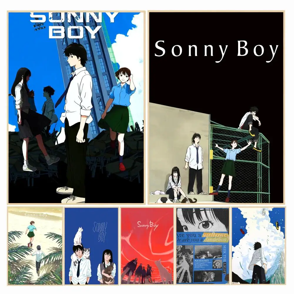 anime S-Sonny Boy-Y Painting Calligraphy Boho Botanical Decor for Living Room Elegant Home Style