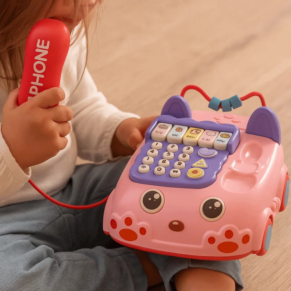 Zabawka dla niemowląt ABS, telefon, muzyka, głos, puzzle, pianino dla niemowląt, zabawka muzyczna ze światłem, symulacja, wczesna edukacja, elektroniczna maszyna edukacyjna