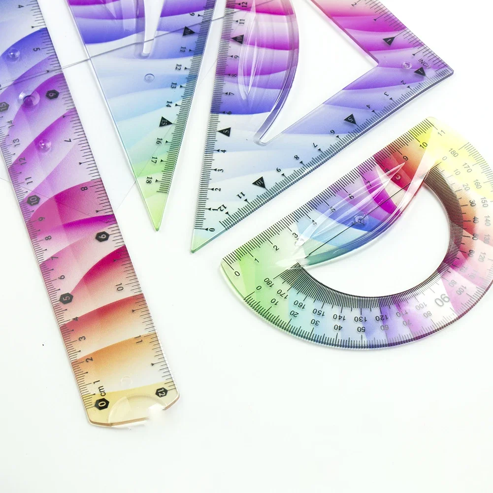 Art Projects 30 Cm 12 Inch Plastic Ruler Practical Measuring Tools For Home Measurement Kit Shatterproof Construction