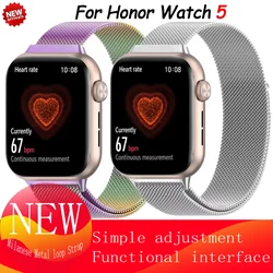 Milanese Strap For Honor Watch 5 Magnetic  Temperament replacement Business Bracelet Watchband Honor Watch 5 Accessories correa