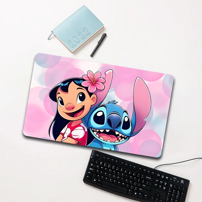 

Disney Lilo & Stitch Pink Polka Dot Mouse Pad Large Non-slip Waterproof Desk Mat for Computer Laptop