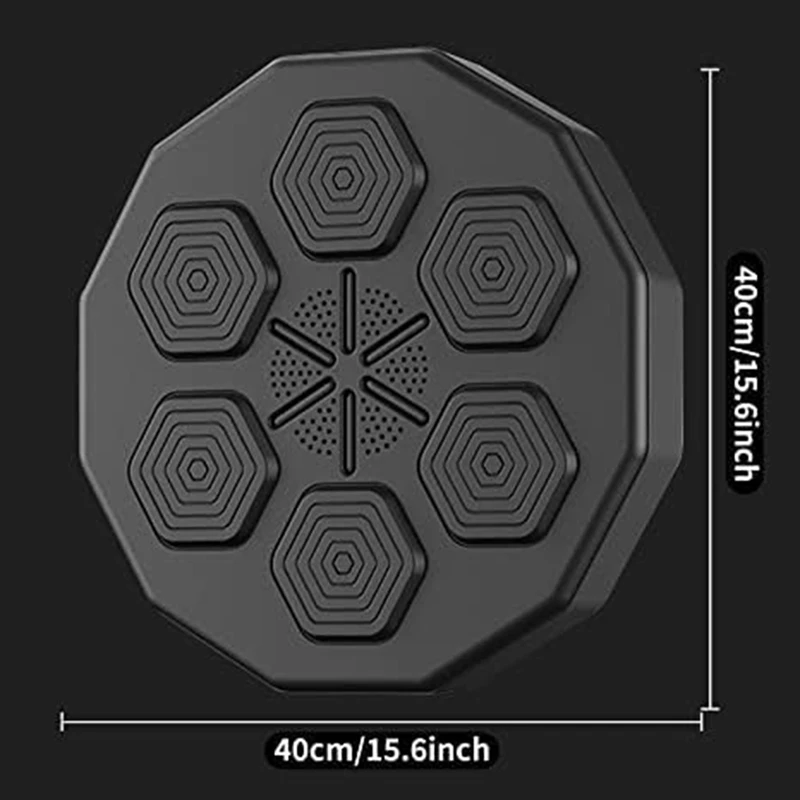 وسادة ملاكمة للموسيقى الإلكترونية، آلة ملاكمة مثبتة على الحائط، حقيبة موسيقى محمولة، لعبة داخلية سهلة الاستخدام باللون الأسود