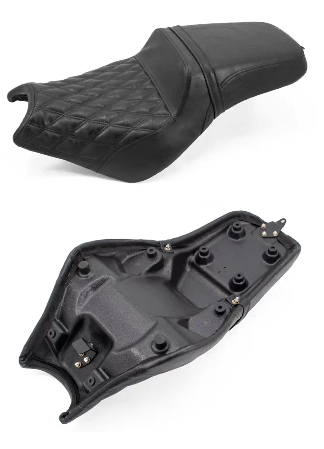 For the Haojue TR300 modified seat cushion, comfortable one-piece double seat, high and low seat, square, Harley-Davidson DS sty
