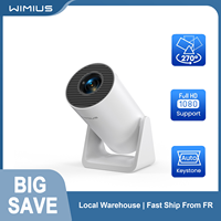 Wimius Projector 4K 1080p 300 ANSI WiFi BT5.0 1280*720P Auto Keystone with 270° rotating bracket Portable Projector Home Cinema