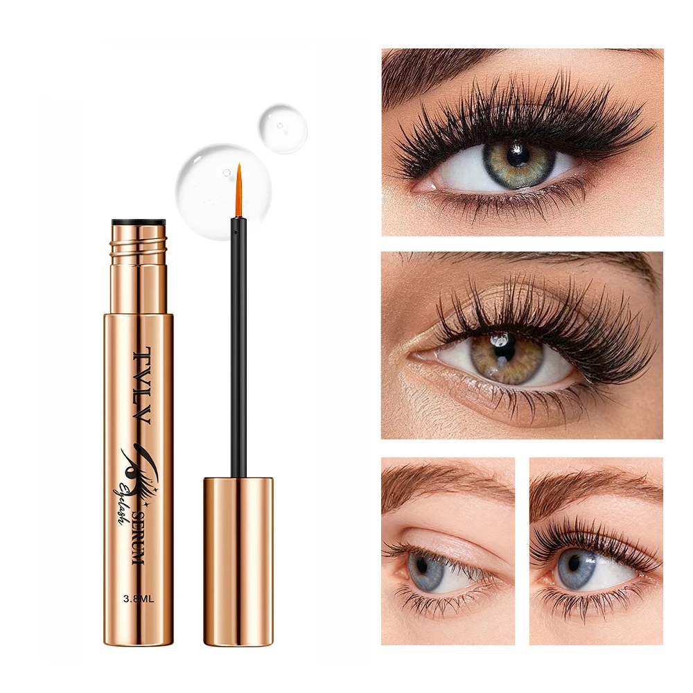 TVLV Eyelash Growth Serum Plant Extract Nourishes Eyelashes for Length, Thickness, and Strength, Repairs Eyelashes, Primer Nutrient Solution 3.8ml