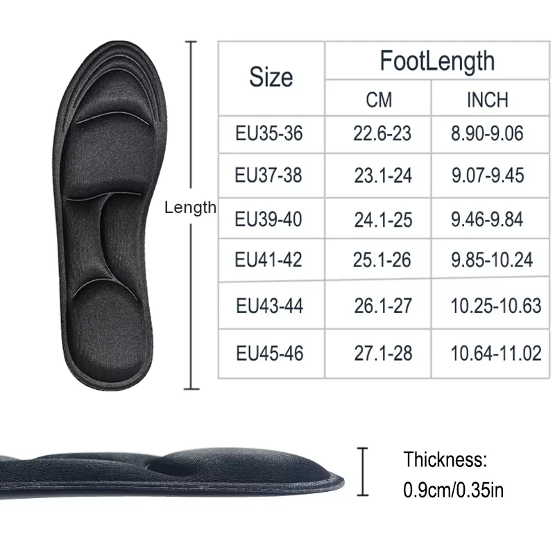 5D Massage Memory Foam Insoles For Shoes Sole Breathable Cushion Sport Running Insoles For Feet Orthopedic Insoles image 6