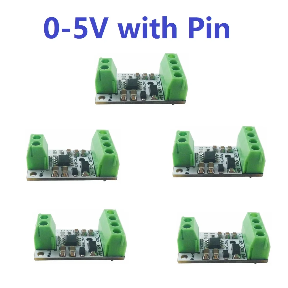 

5PCS PWM to DAC Converter: Input Pulse Signal to 0-5V/0-10V Voltage Analog for Arduiuo MEGA2560 PLC Raspberr Pi ESP32 NodeMCU