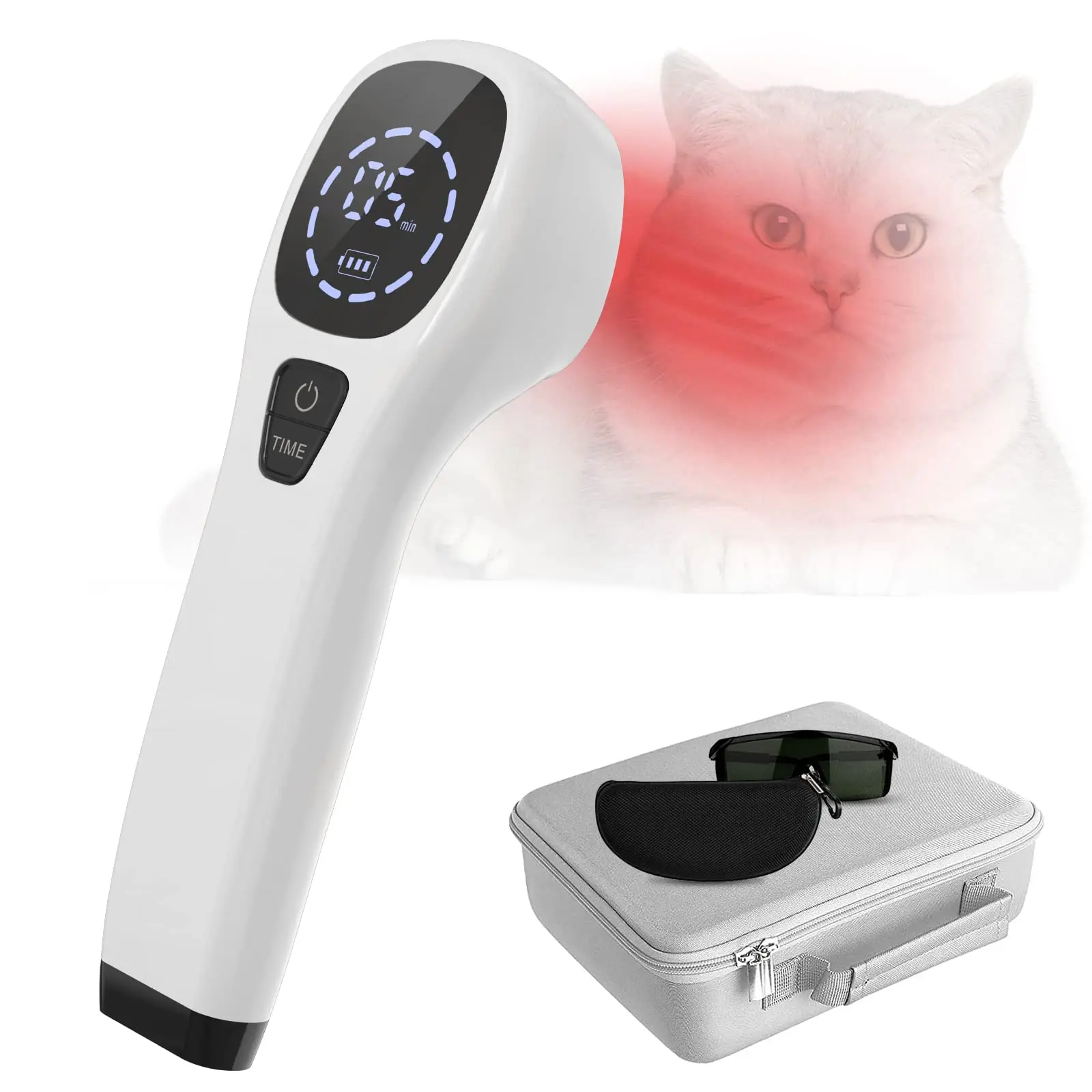 

Laser Pets/Veterinary Therapy Device 4*808nm Laser Diode Relieve Pain&Muscular Joints&Wound Healing Red Light Therapy for Horses
