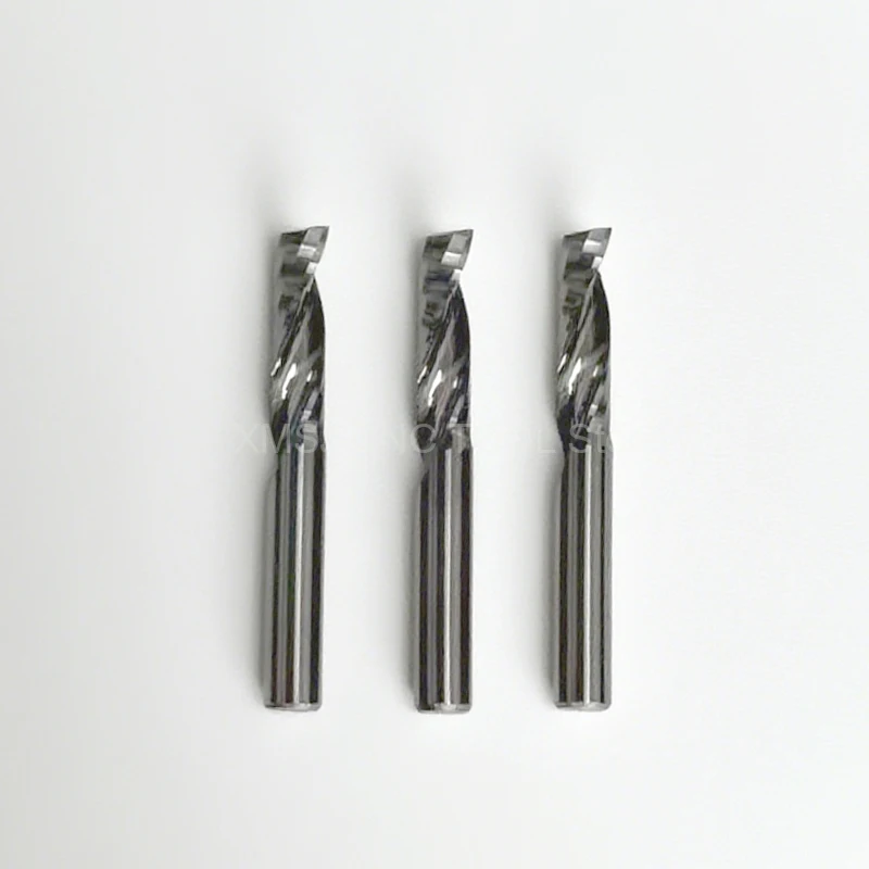 10Pcs/Lot 5A Premium-Grade Single Flute Up Spiral Milling Cutter - Mata Bor Router Karbida CNC untuk Akrilik PVC MDF Kayu