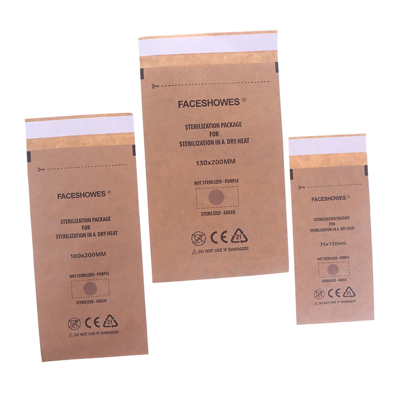 100 قطعة كرافت تطهير حقيبة المتاح معقم الأظافر حقيبة مانيكير التعقيم آلة التطهير أكياس كيس نظيفة #4