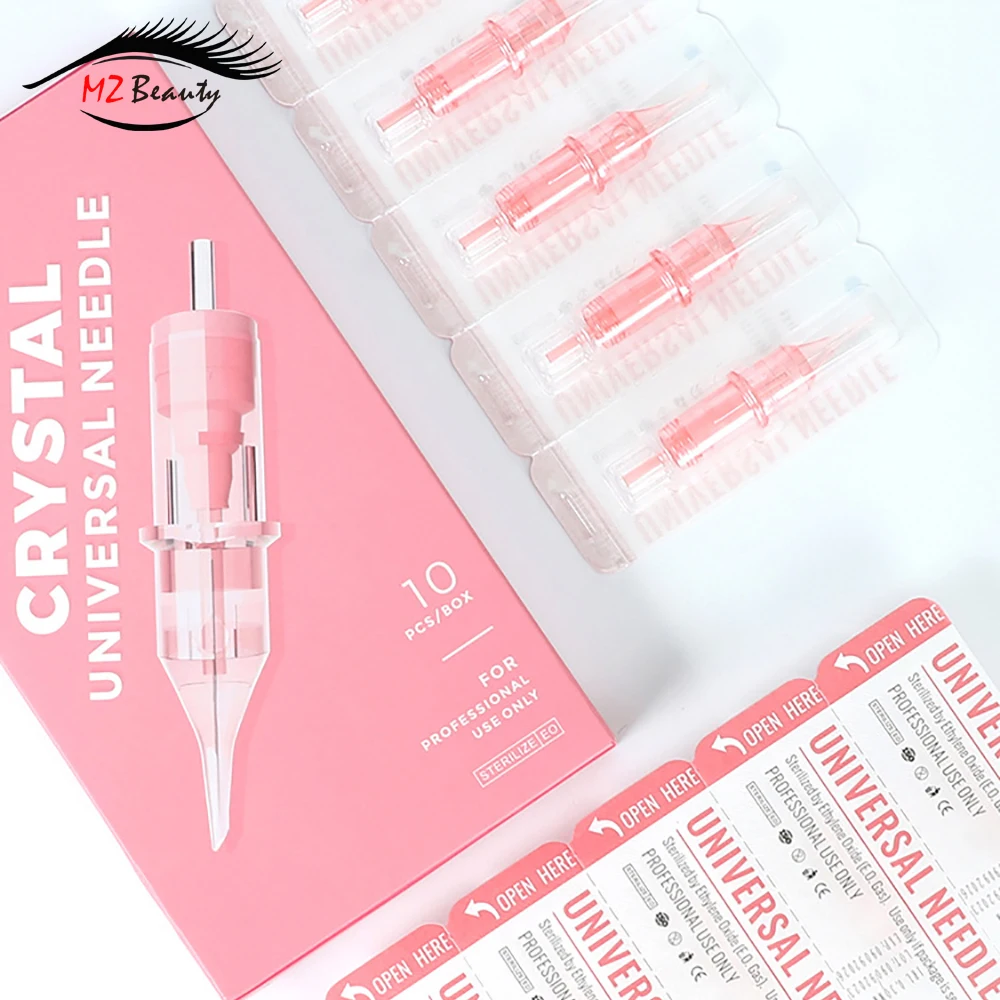 

Tattoo Cartridge Needles Disposable round Liner Universal 0.18/0.25/0.30/0.35/0.40mm - Set of 10 Pieces For Permanent Makeup Pen