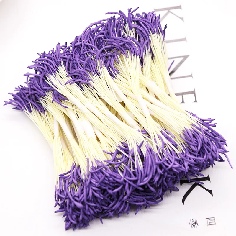40pcs 1mm Handcraft Simulation Flower Stamen DIY Ornament Handmade Material Flower Core Decoration Artificial Flower Accessories